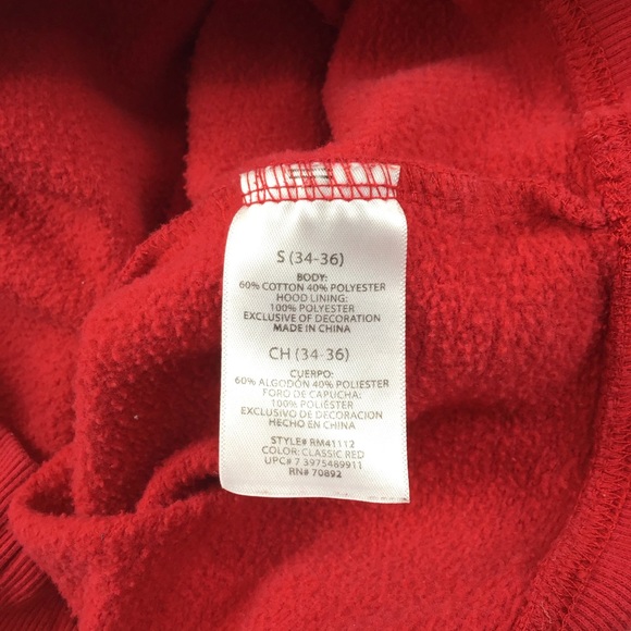 Starter men’s hoodie sweatshirt S spell out Red - Picture 9 of 9